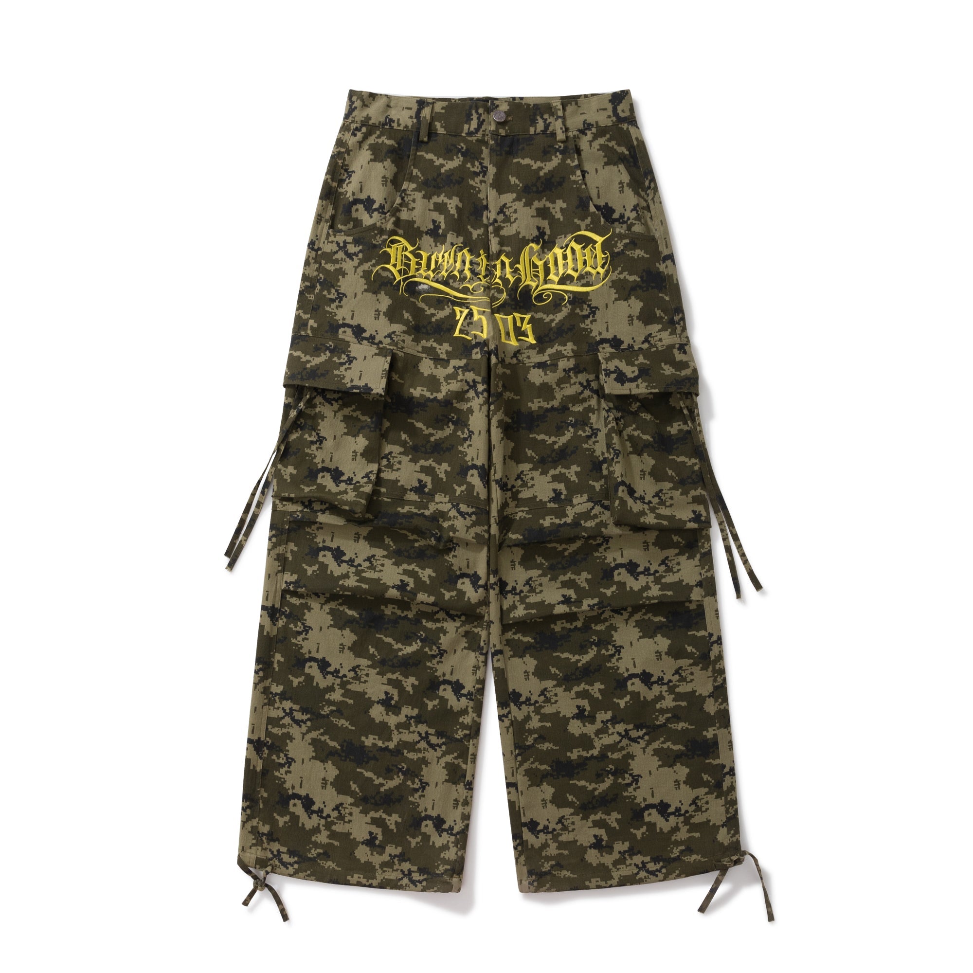 Burnin* "2503" Digital Camouflage Wide-Leg Pants - PSYLOS 1, Burnin* "2503" Digital Camouflage Wide-Leg Pants, Pants, Burnin, PSYLOS 1